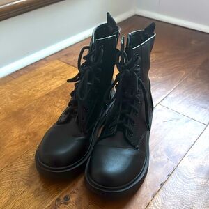 Black lace up boots